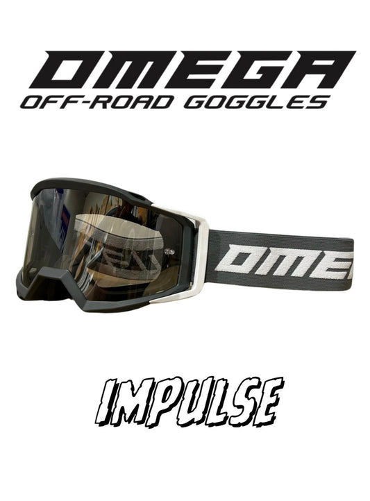 Occhiale Omega Impulse bianco per motocross con lente antiappanante